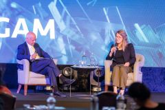 Rahul Roy-Chaudhury and Kate Sullivan de Estrada at Ideas for India Conference, India Week