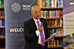 Tony Mathuru, Founder and Chairman, Integrity International Group addressing the audience at Drinks reception in collaboration with London Chamber of Commerce and Industry (LCCI), India Week